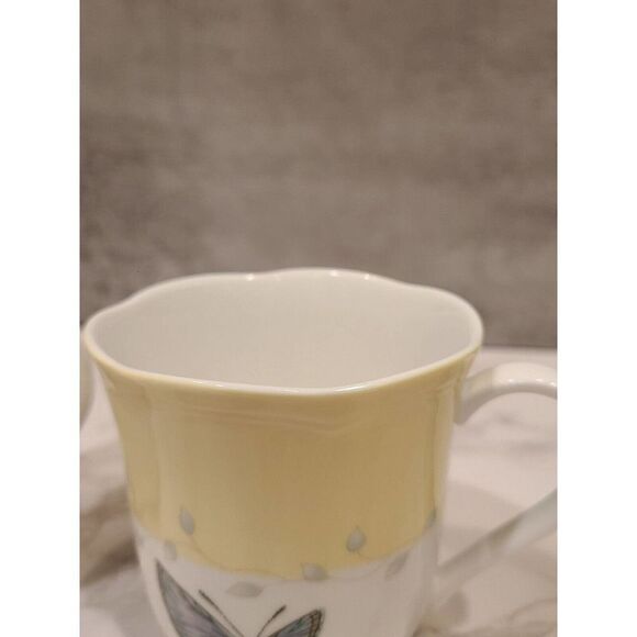 Lenox | Set of 3 | Butterfly Meadow Coffee/Tea Mugs Scalloped Edge Nature | EUC - Picture 6 of 7